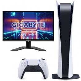 PlayStation 5 Digital + Gigabyte G27F Full HD Gaming Monitor