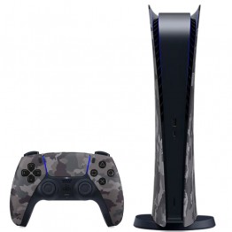 PlayStation 5 Digital Edition - Grey Camo + DualSense White