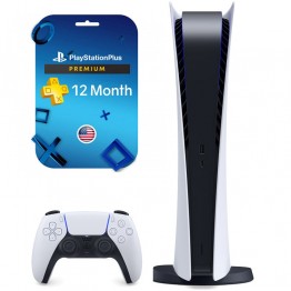 PlayStation 5 Digital + PlayStation Plus Premium - 12 Months Membership - US