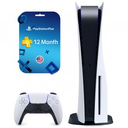 PlayStation 5 + PlayStation Plus Essential - 12 Months Membership - US
