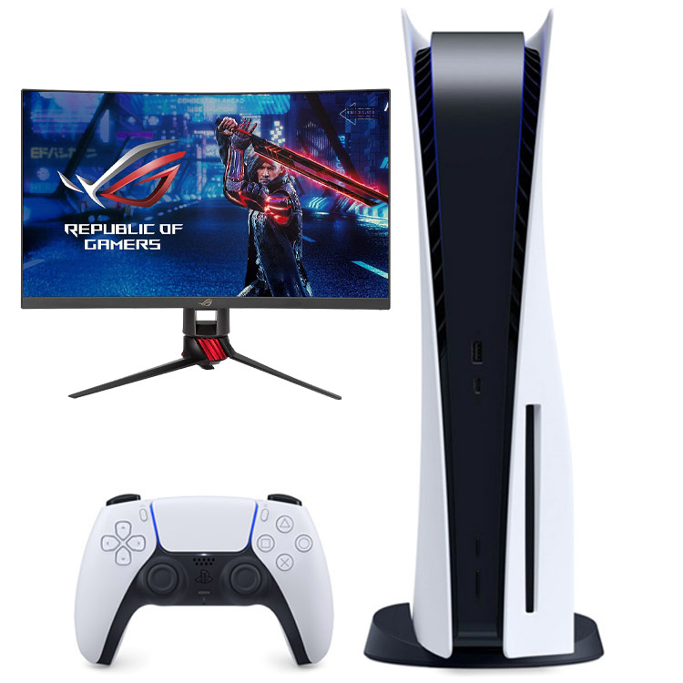 خرید پلی استیشن 5 دیسک خور + مانیتور ROG Strix XG27WQ