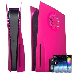 Dobewingdelou PS5 Standard RGB Faceplate with Cooling Vent - Pink