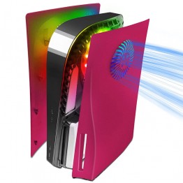 خرید فیس پلیت دارای منفذ مخصوص فن و LED - مخصوص PS5 دیسک خور - قرمز