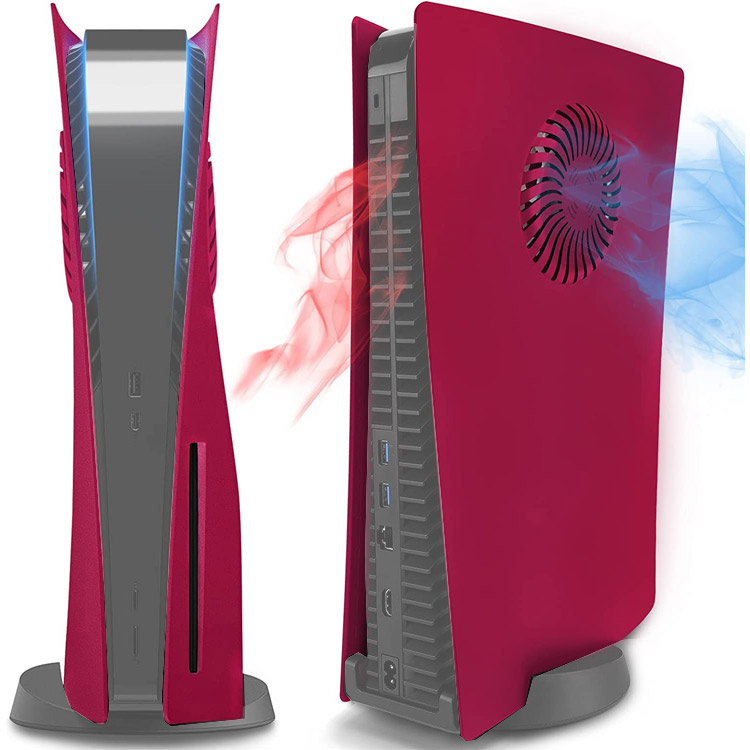 خرید فیس پلیت دارای منفذ مخصوص فن - مخصوص PS5 دیسک خور - قرمز