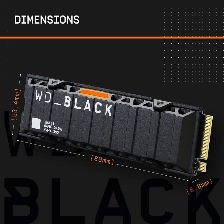 خرید حافظه اس اس دی WD_BLACK SN850 دارای هیت سینک- ظرفیت 500 گیگابایت