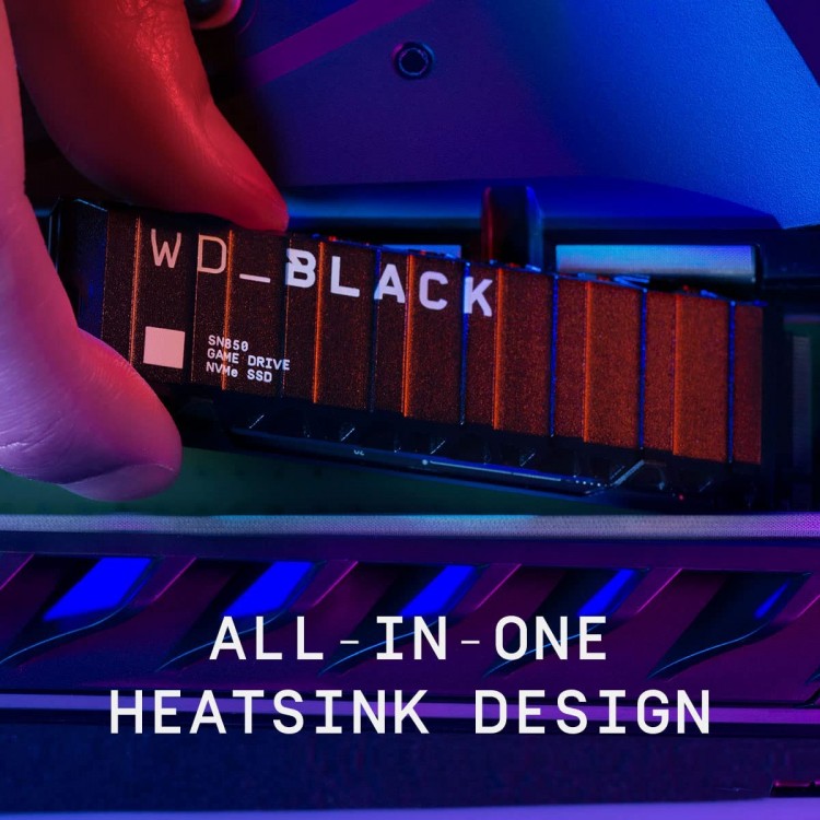 خرید حافظه اس اس دی WD_BLACK SN850 دارای هیت سینک - مخصوص PS5 - دو ترابایت