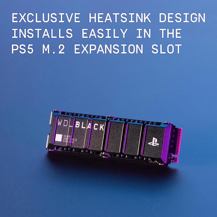 خرید حافظه اس اس دی WD_BLACK SN850P دارای هیت سینک - مخصوص PS5 - چهار ترابایت