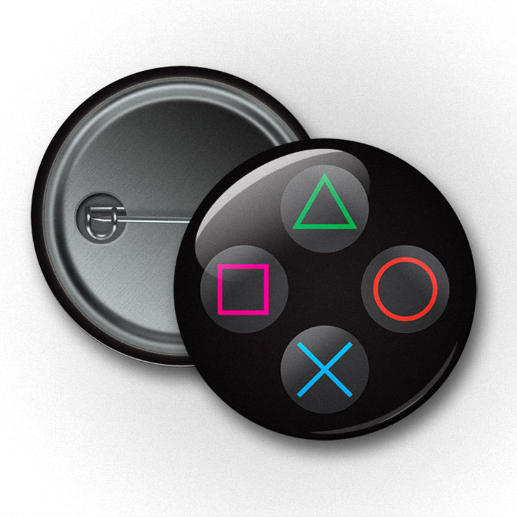 Pixel - Dualshock 4 Button - Black