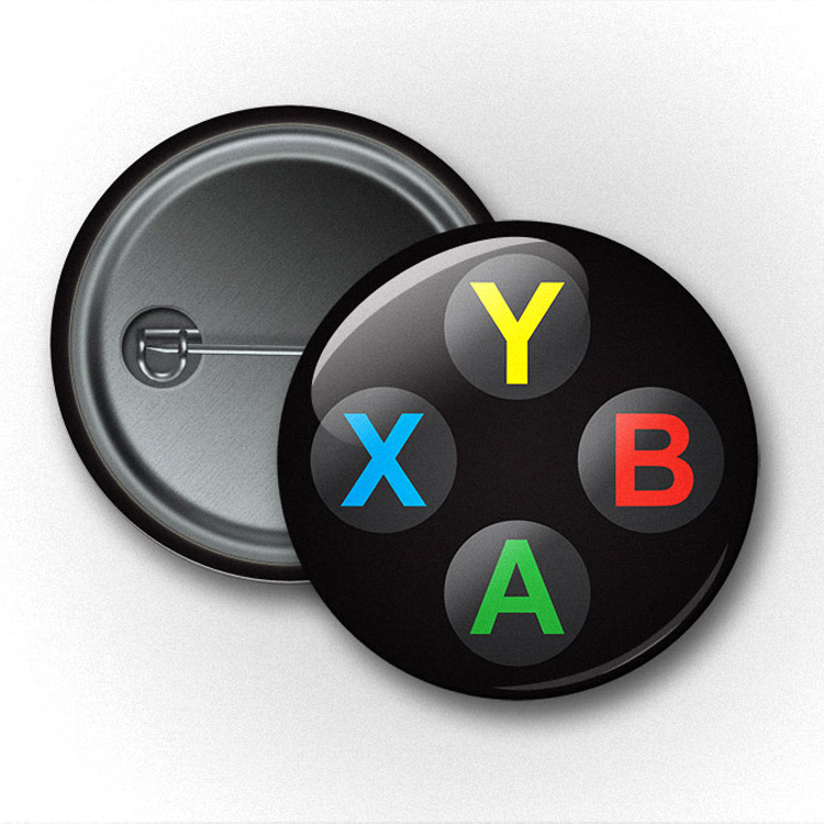 Pixel - Xbox Controller Button with Black Background