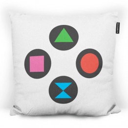 Pillow - PS Buttons White 