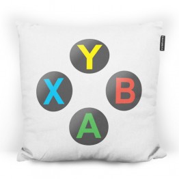 Pillow - Xbox Buttons White 