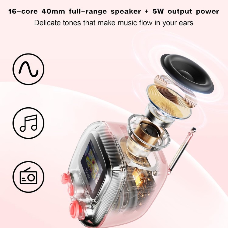 خرید اسپیکر Divoom Tiivoo-2 - بی‌سیم - صورتی کم‌رنگ