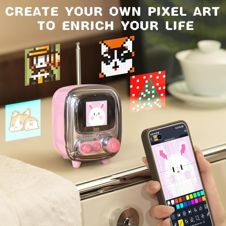 خرید اسپیکر Divoom Tiivoo-2 - بی‌سیم - صورتی کم‌رنگ