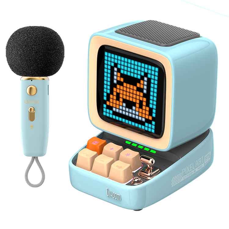 خرید اسپیکر Divoom Ditoo-Mic 5M - بی‌سیم - آبی