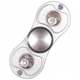 Silver Fidget spinner With Lights
