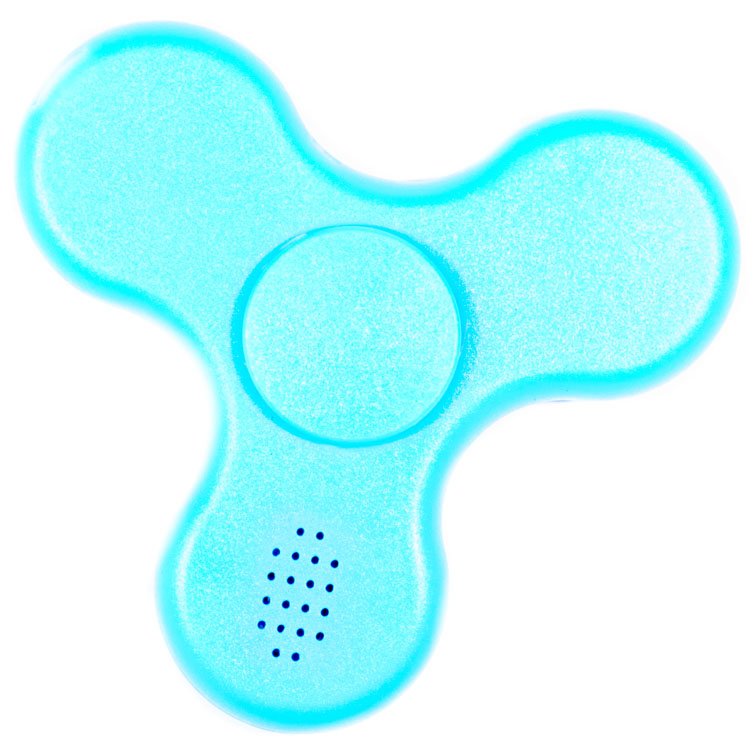 Blue Fidget spinner With Speaker, Lights and Bluetooth