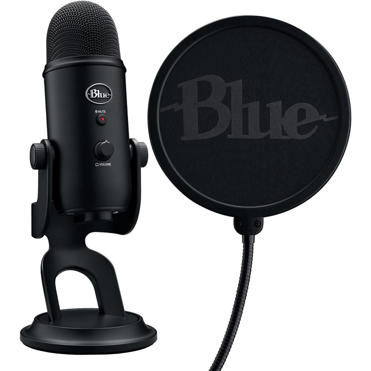 خرید کیت استریم Blue Yeti نسخه Blackout