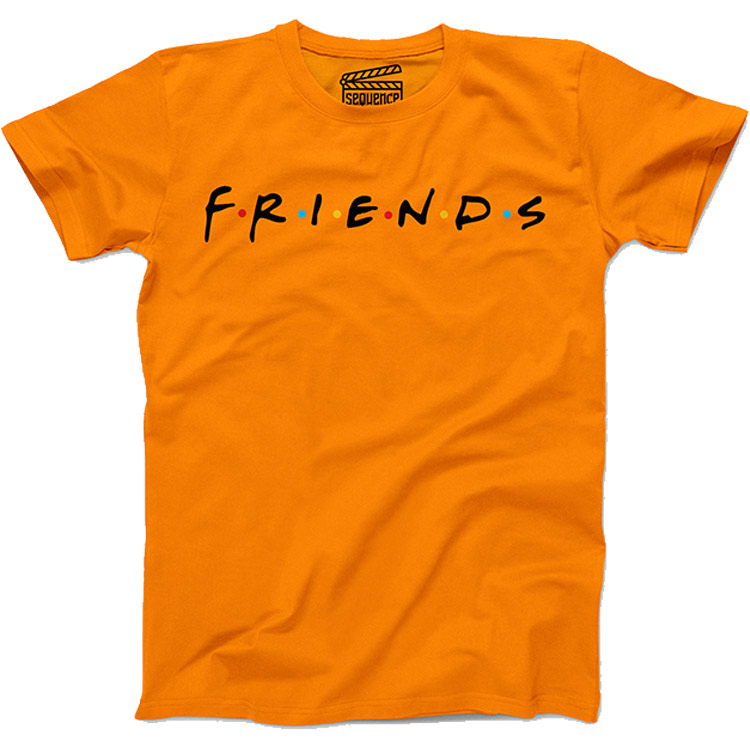 خرید تیشرت ونگارد - طرح Friends - نارنجی - سایز M