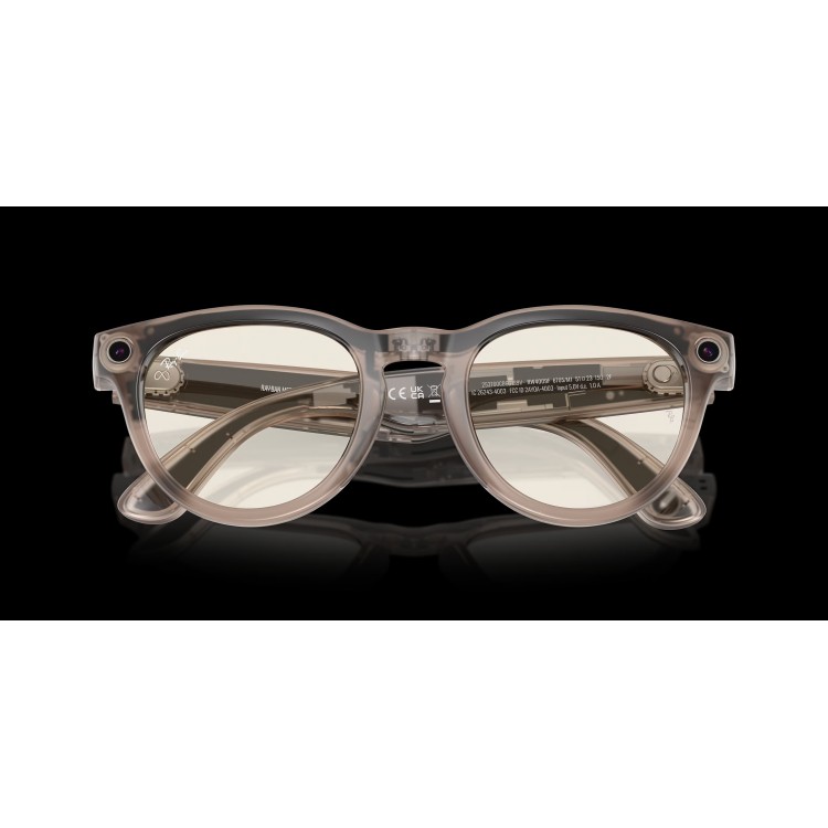 خرید عینک هوشمند Ray-Ban Meta Headliner - طرح Shiny Warm Stone - لنز فتوکرومیک سبز - استاندارد