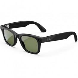 Ray-Ban Meta Wayfarer Smart Glasses - Gloss Black - Polarized Gradient Green Lens - Large
