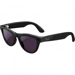 Ray-Ban Meta Skyler Smart Glasses - Shiny Black - Clear Amethyst Transition Lens - Standard