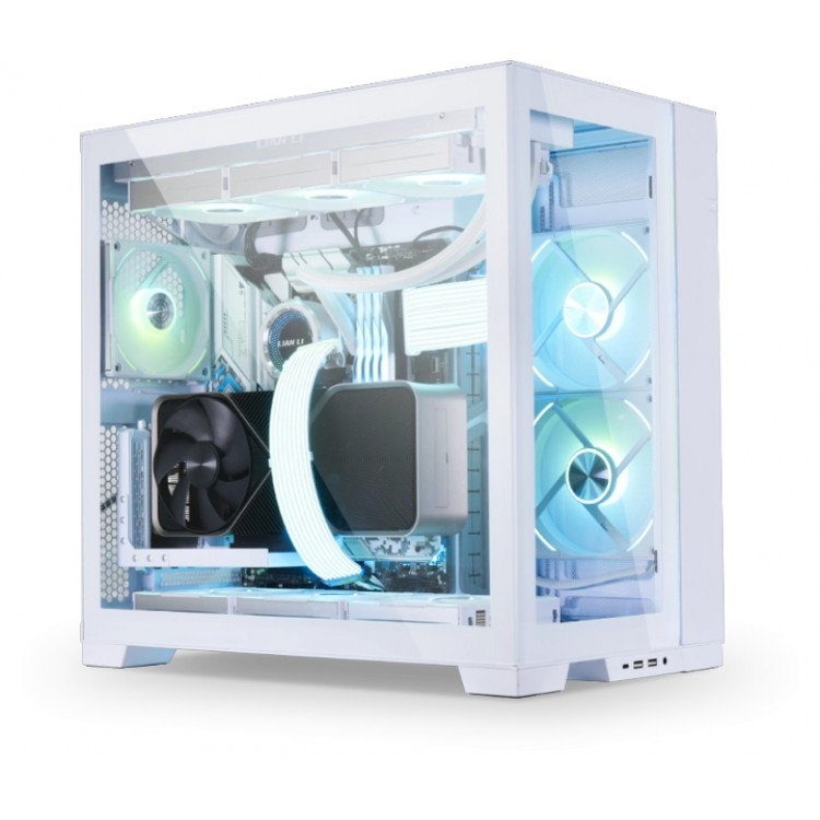 خرید نگه دارنده عمودی کارت گرافیک Lian Li Universal دارای چهار اسلات با کابل رایزر PCIe 4.0 - سفید