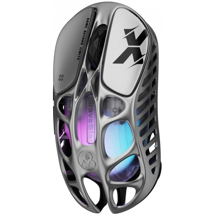 خرید موس GravaStar Mercury X - بی‌سیم - نقره‌ای میان‌ستاره‌ای