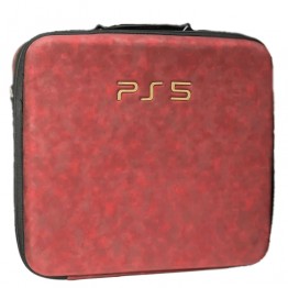 خرید کیف PlayStation 5 - طرح چرم زرشکی