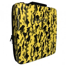 PlayStation 4 Pro Hard Case - Yellow and Black Camouflage