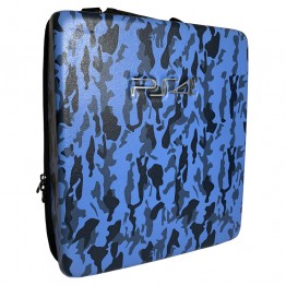 PlayStation 4 Pro Hard Case - Blue and Black Camouflage