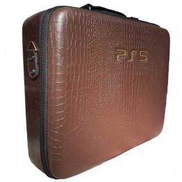 PlayStation 5 Hard Case - Brown leather