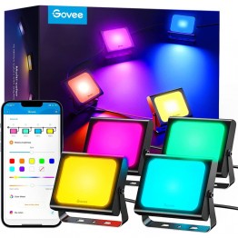 GoVee RGBICWW Smart Flood Lights - 4 Pack