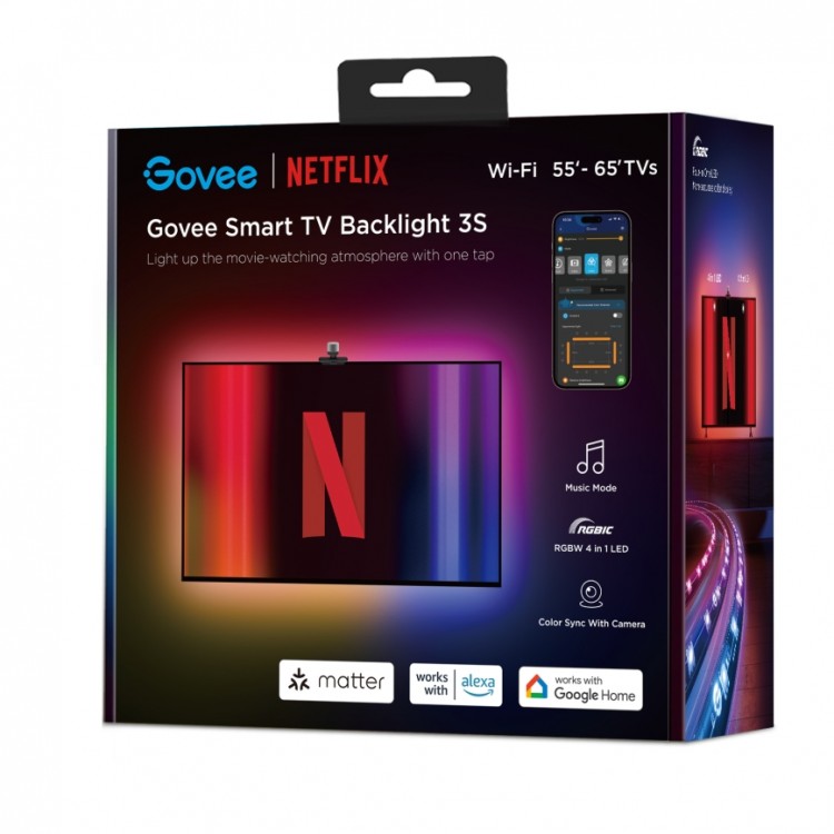 خرید لامپ هوشمند GoVee Smart 3S برای تلویزیون 55 الی 65 اینچ