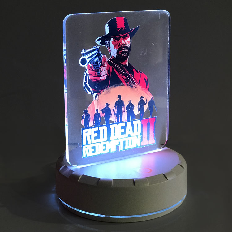 خرید لامپ رومیزی گیمینگ با طرح بازی Red Dead Redemption 2