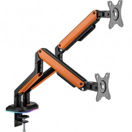 Sades Apep Dual Monitor Arm - Orange/Black