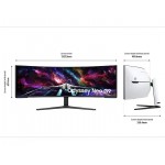 خرید مانیتور Samsung Odyssey Neo G9 G95NC - کیفیت Dual-UHD - خمیده - سایز ۵۷ اینچ