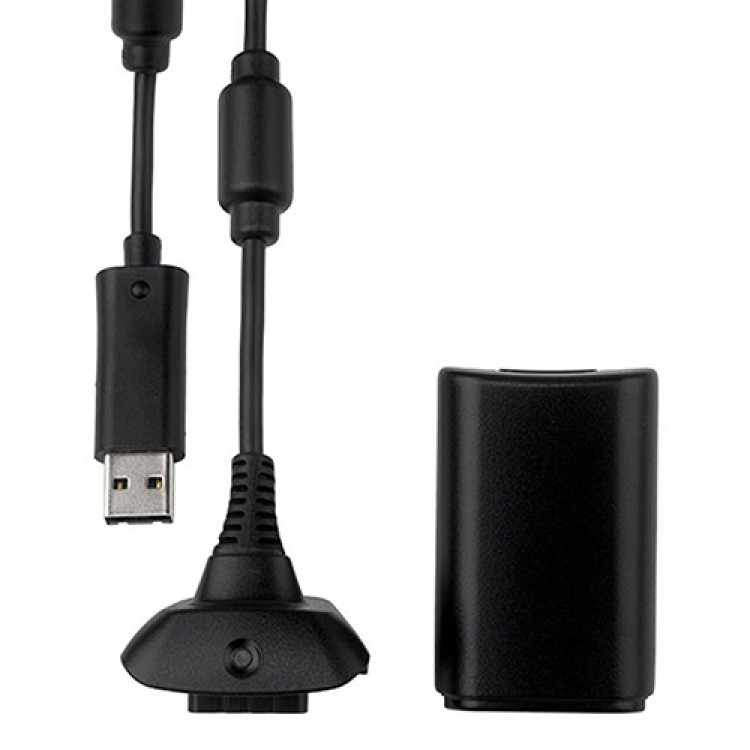  Xbox 360 Black Play and Charge Kit  