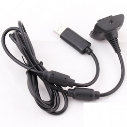 USB Charging Cable for Xbox 360 Wireless Controller Black