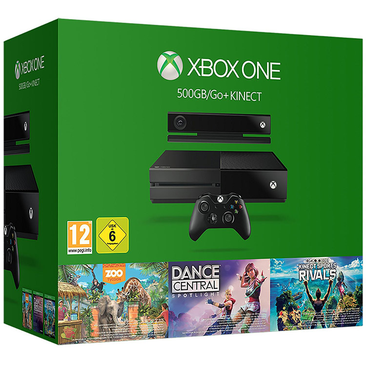 XBOX ONE 500GB New Series + Kinect + 3 Games + 3.5 mm Headset Jack 