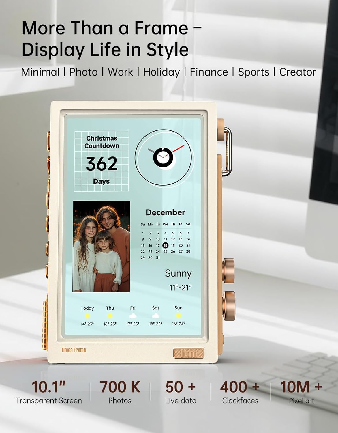خرید قاب دیجیتال Divoom Times Frame - سفید