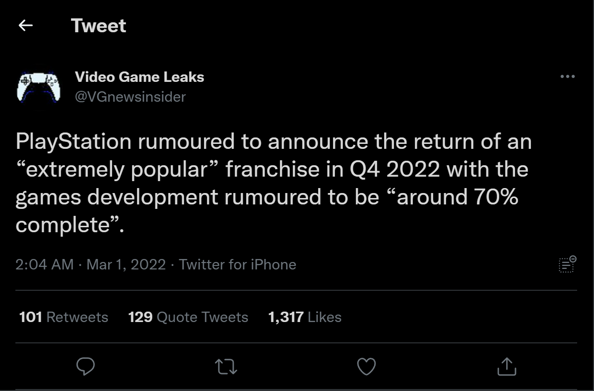 شایعه: سونی در حال احیای یکی از فرنچایزهای محبوب خود است