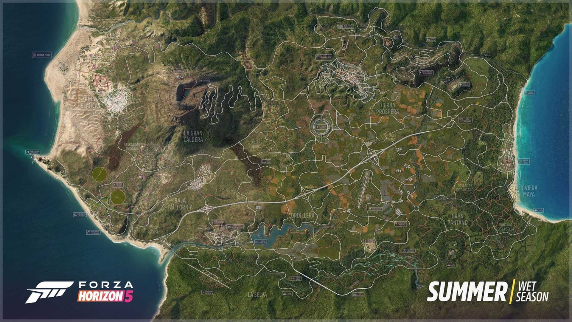 نقشه بازی Forza Horizon 5 رونمایی شد