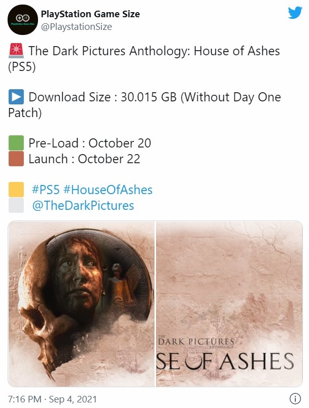 حجم بازی The Dark Pictures Anthology: House of Ashes روی PS5 مشخص شد